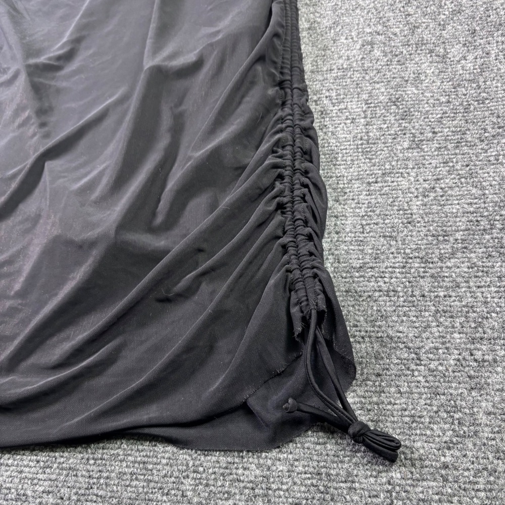 LB Swim Dress Women Large Black Ruched Side Drawstring V-Neck Adjustable Straps - Picture 3 of 6
